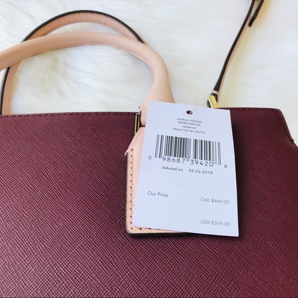 KATE SPADE CAMERON MEDIUM BAG SATCHEL CHERRYWOOD - Picture 6 of 8